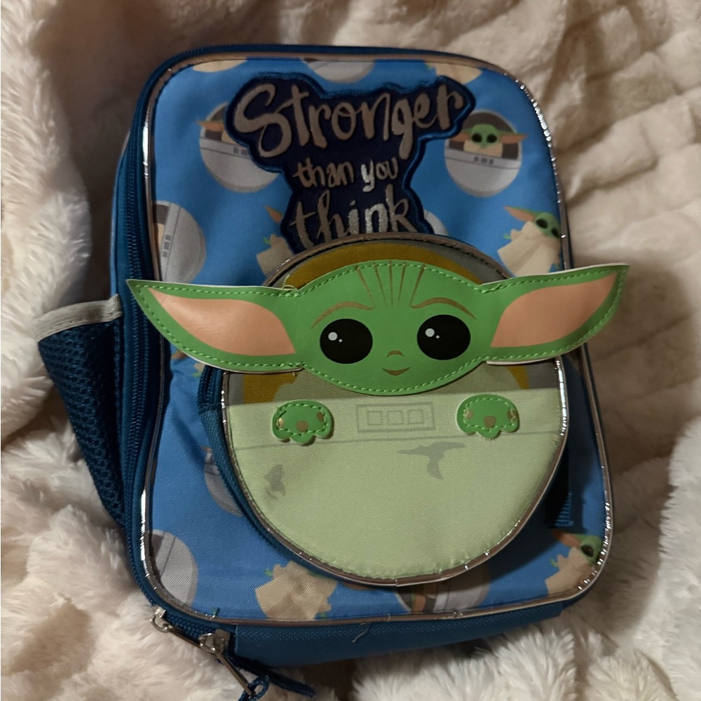 Star Wars Blue and Green Mandalorian  Kids Backpack